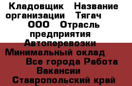 Кладовщик › Название организации ­ Тягач 2001, ООО › Отрасль предприятия ­ Автоперевозки › Минимальный оклад ­ 25 000 - Все города Работа » Вакансии   . Ставропольский край,Ессентуки г.